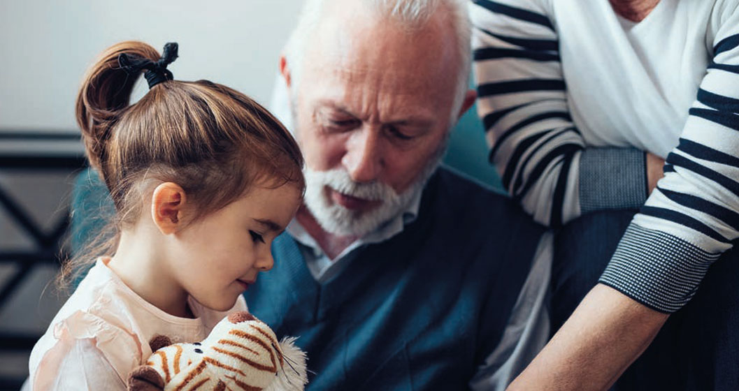 grandad with grandchild