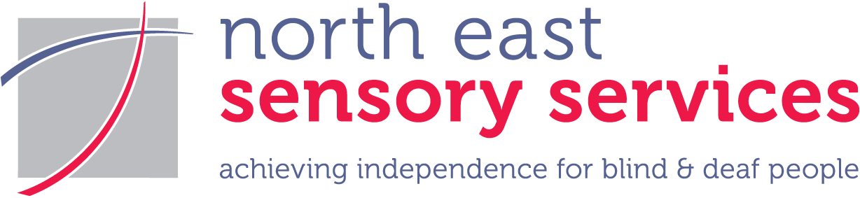NESS logo - north east sensory services achieving independence for blind and deaf people.